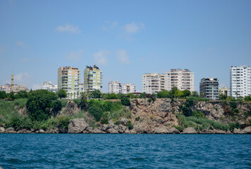 Mediterranean nature landscape. Antalya city. Sea view.