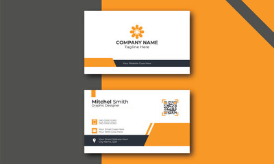 Corporate Business card, Luxury and Elegant Business Card, Vector business card template, Visiting Card For Business and Personal Use, Simple and clean layout, Creative and clean design
