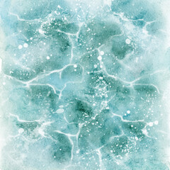 Abstract watercolor landscape. Hand drawn background