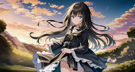 茜色の風に吹かれながら
generative