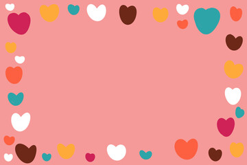 valentine pastel background with hearts
