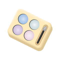 Eye shadow vector illustration, realism. Isolated on white background