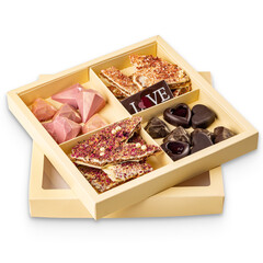 Lot of variety chocolate pralines