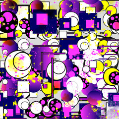 Obraz premium Bubble Fun With Splatter Abstract Illustration