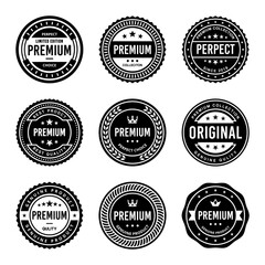 Classic Vintage Retro Premium Vector Badge, Emblem, Logo, Label, Sticker, Stamp, Symbol, Seal, Banner Frame Collection Set