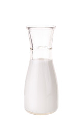 Glass Milk Bottle isolated on a transparent background