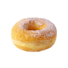 Sugary donuts isolated on a transparent background.