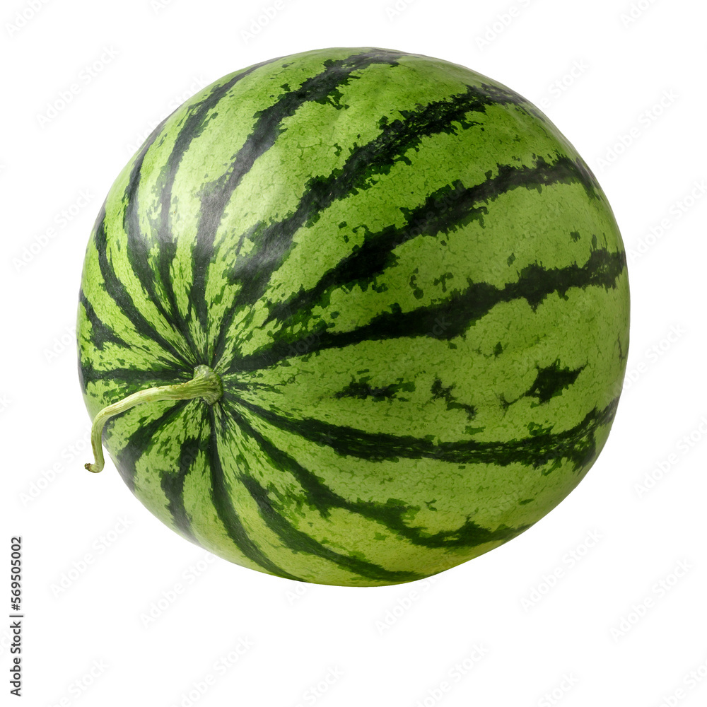 Sticker ripe watermelon fruit isolated on a transparent background. - Stickers