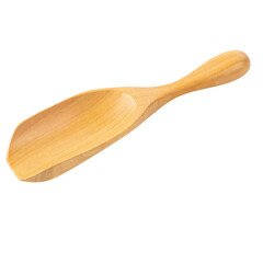 Wooden spoon isolated on a transparent background.