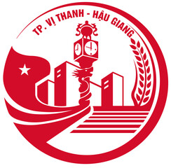 Coat of arms of the city of Vithany. Vietnam. Isolated on white