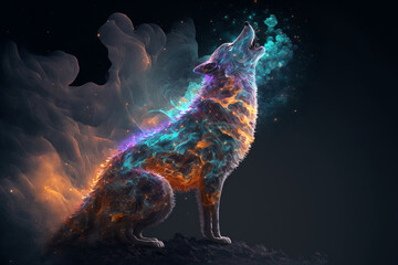 Spirit animal - Wolf, Generative AI