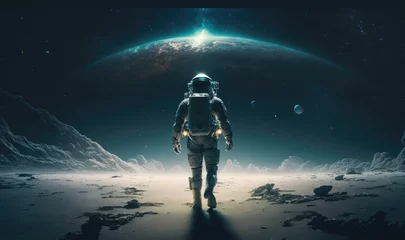 Foto op Canvas astronaut in the deep space made with generated ai © alesta