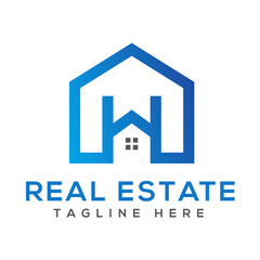 Letter h home logo vector design.