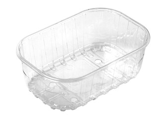 Little transparent plastic crate