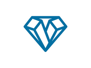 modern crystal diamond illustration vector logo