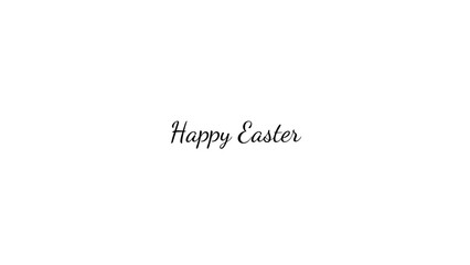 Happy Easter wish typography with transparent background