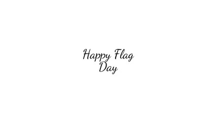 Happy Flag Day wish typography with transparent background