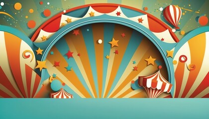 Carnival or festive template background with empty copy space for copywriting or text generative ai