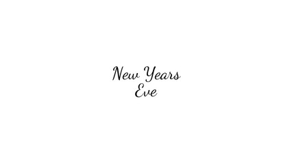 New Years Eve wish typography with transparent background