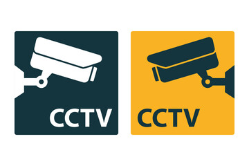 cctv camera sticker, video surveillance security sign