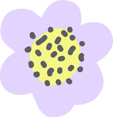 simple hand-drawn flower. isolated flower