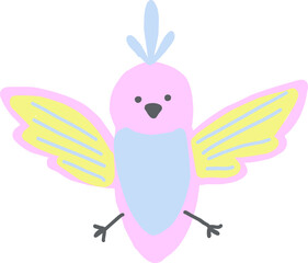 simple drawn chick. isolated chick bird