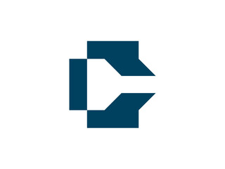 modern letter C box illustration vector logo