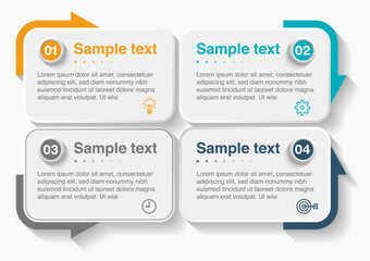 Vector infographic design template with 4 options or steps