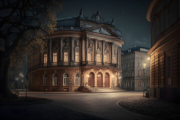 Fototapeta premium view of the town hall