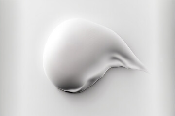 White gradient color floating liquid blob. 3D Abstract milk