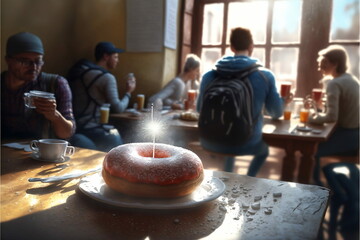 doughnut birthday cafe