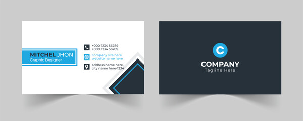 Corporate business card template, Modern business card design template, Clean professional business card template, visiting card, business card template.