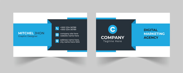 Corporate business card template, Modern business card design template, Clean professional business card template, visiting card, business card template.