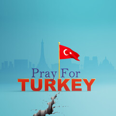 pray for Turkey poster design. earthquake