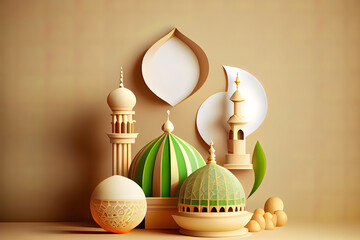 Islamic decoration. Generative Ai