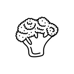 Broccoli color line icon. Healthy food. Vegetarian product