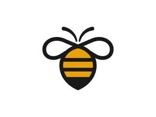 modern bee illustration vector logo