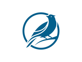 bird illustration vector logo, clean line