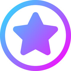 Obraz premium Star icon in gradient colors. Favourite signs illustration.