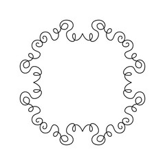 Stylish round frames with examples of the names or white space of your store . Vector frameworks