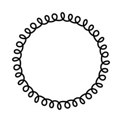 Stylish round frames with examples of the names or white space of your store . Vector frameworks