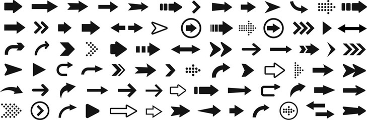 Arrow icon. Mega set of arrows - obrazy, fototapety, plakaty