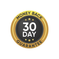 30 Day Money back guarantee badge
vector design 