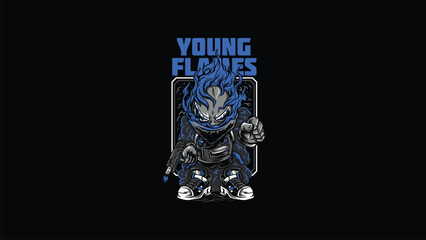 Young Flames Illustration