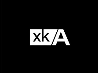 Fototapeta premium XKA Logo and Graphics design vector art, Icons isolated on black background