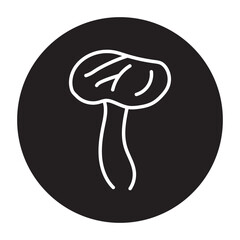 Buttercup mushroom color line icon. Cooking ingredient.