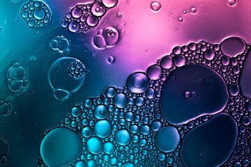 air bubbles in water, abstract colorful background