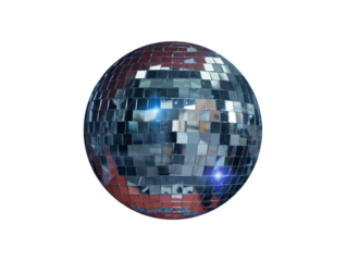 Music disco ball of mirrors to reflect discotheque lights