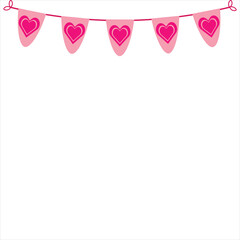 Valentines Pink Flag