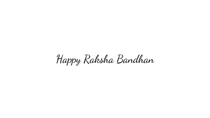 Happy Raksha Bandhan wish typography with transparent background